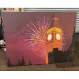 Large big ben canvas measures approx 36" tall 47" wide