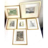 Selection of Arthur Rackham prints to include an Illustration of Scrooge and the devil will two