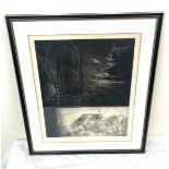 Framed limited edition print, approximate frame measurements: 23 inches by 20 inches