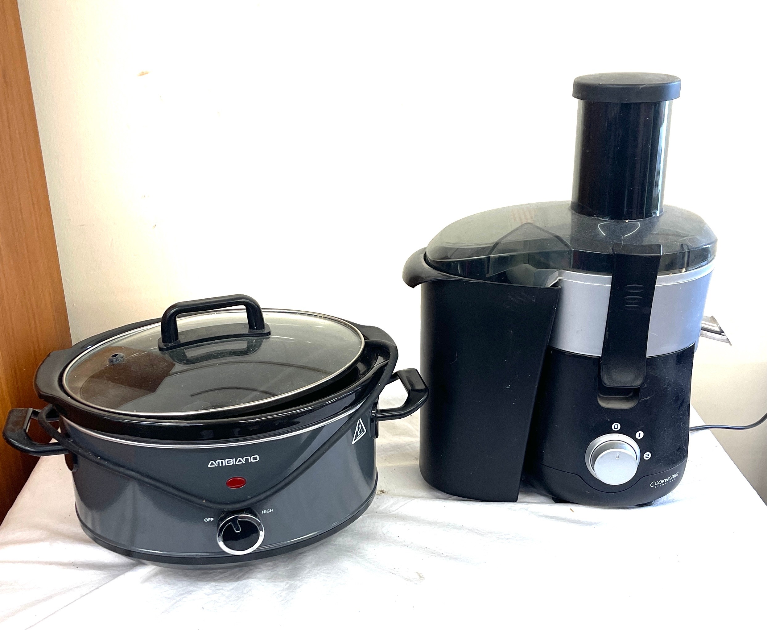 Cookworks juicer, Ambiano slow cooker