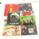 Selection of 6 records includes beetles, rolling stones etc