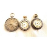 Selection of 3 ladies pocket watches