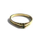 9ct gold emerald ring weight 1.7g