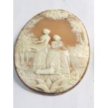 2 victorian cameos not framed largest measures approx 7cm by 5cm and 5cm by 3.5cm