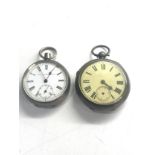 2 antique silver pocket watches