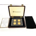 Westminster mint 24ct gold plated RMS titanic coin set, boxed with coa