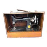 Vintage cased Singer sewing machine