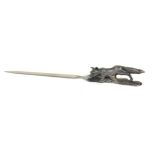 Hallmarked silver fox letter opener, approximate length 21cm, approximate weight 139g