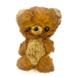 Small vintage flat teddy bear measures approx 6" long 4" wide