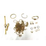 Large selection of gold toned jewellery