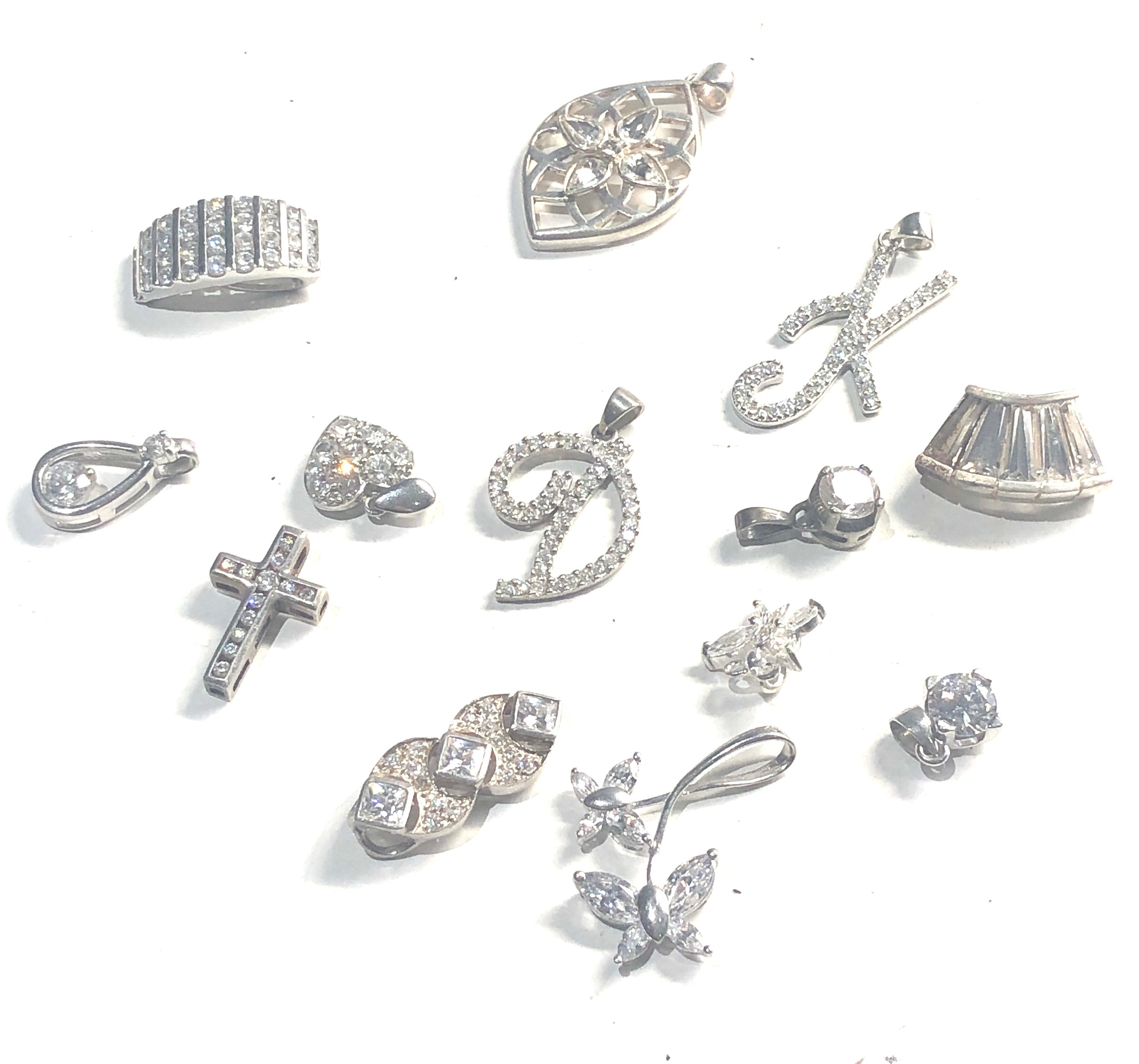 Selection of hallmarked 925 silver and stone set jewellery