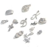 Selection of hallmarked 925 silver and stone set jewellery