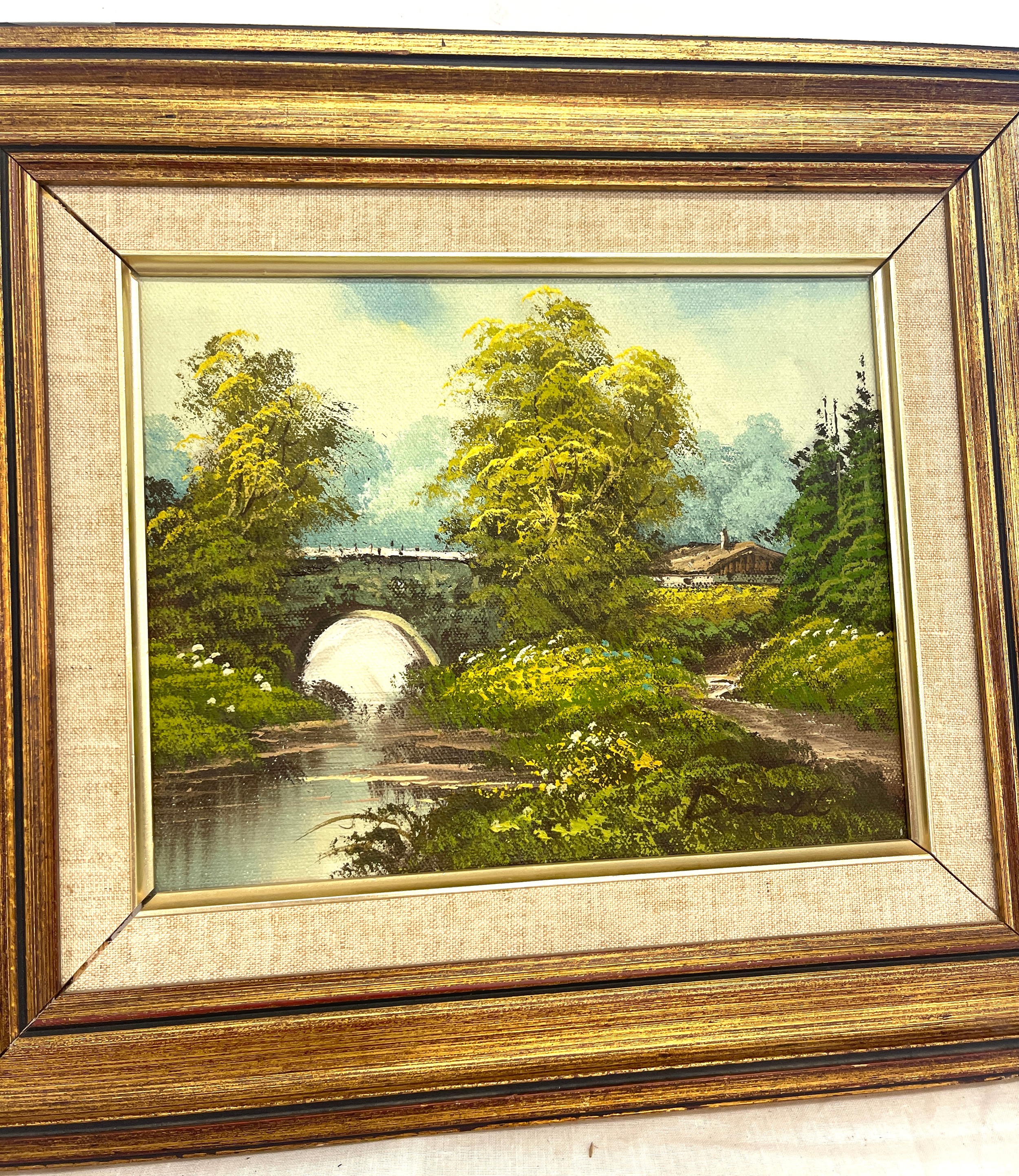 Signed framed painting, approximate measurements Width 15 inches, Height 13 inches - Image 2 of 3