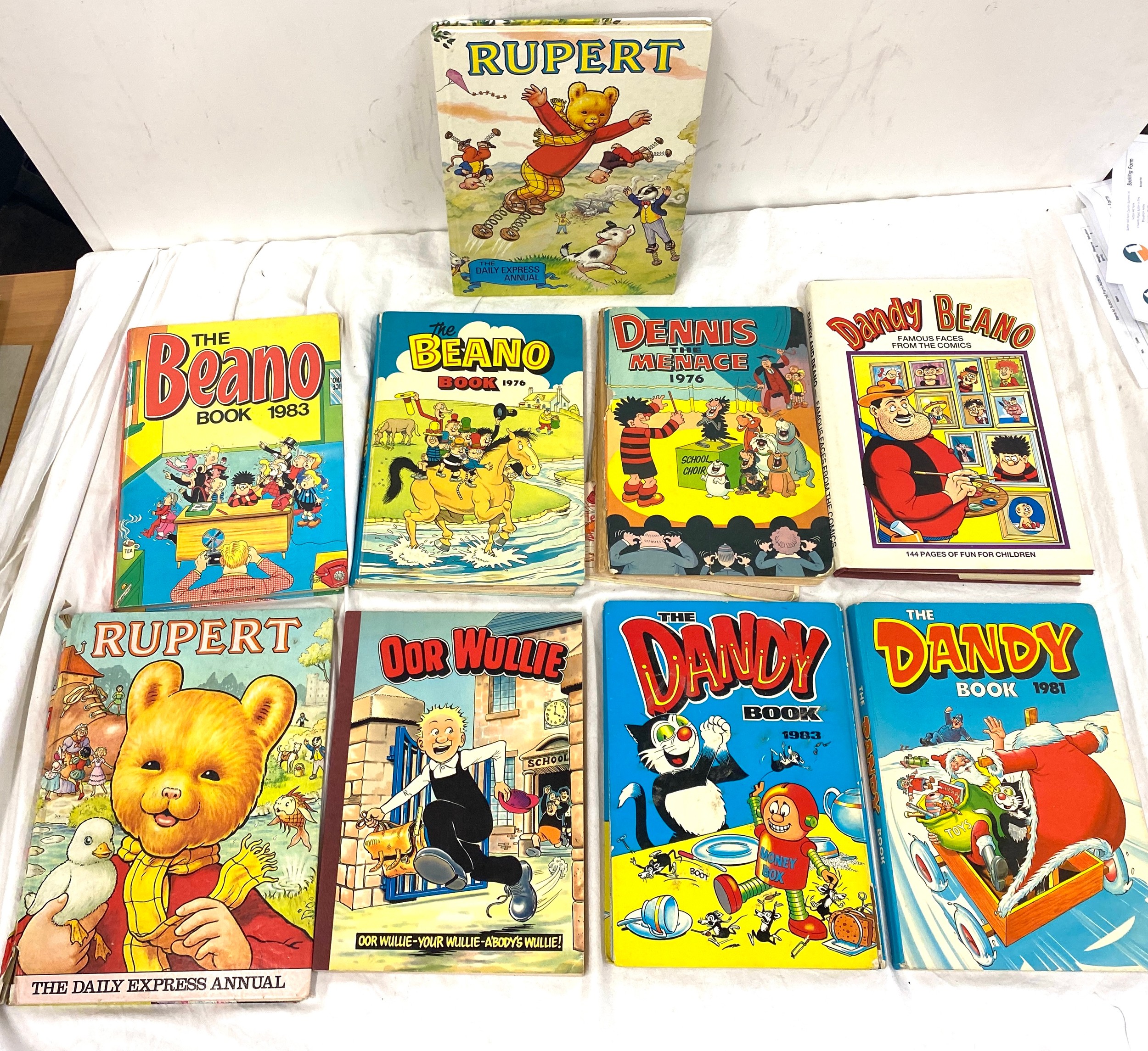 Selection of Dennis, Dandy and Rupert annuals