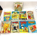 Selection of Dennis, Dandy and Rupert annuals