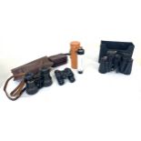 Selection of items to include Boots 8 x 30 field binoculars, swift binoculars, vintage pair of