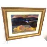 Signed framed mounted painting dated 1989, approximate measurements: Height 58cm, 74cm