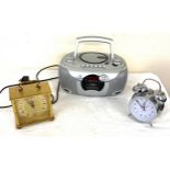Alba Radio and 2 batter operated clocks