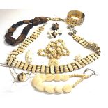 Selection of vintage bone jewellery