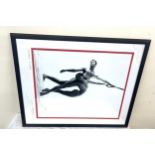 Local artist signed Phil Monk, framed erotica photographic art titled Introspection dated 2000,