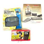 New in box Franklin speaking dictionary and thesaurus, Casio TV- 1750 in original boxm Trodat 4253