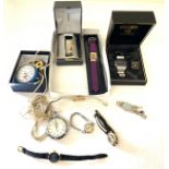 Assortment of wristwatches, ladies and gents, to include pocket stopwatch, all untested