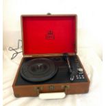 Vintage cased GPO turntable