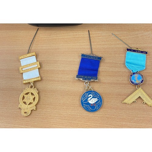 Selection of masonic jewels, includes silver medal - Image 3 of 3