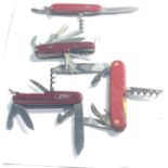 4 Swiss multi blade pen knives