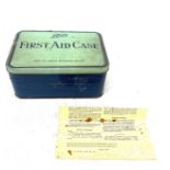 Vintage boots first aid case and contents