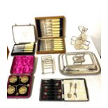 Large selection of silver plated items