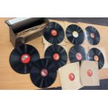 Selection of vintage records, includes some single sided, his masters voice etc