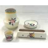 4 Pieces of Poole pottery, over all good condition