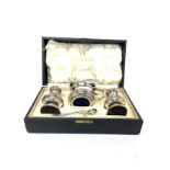 Cased silver cruet set weight approx 101 grams