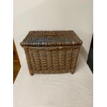 Wicker fishing basket