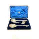 Cased silver Mapping Brothers serving set weight approx 181 grams