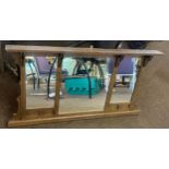 Over mantle mirror measures approx 48" wide 26.6" tall