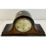 3 Keyhole inlaid mantel clock - in need of restoration