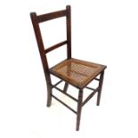 Oak and wicker bedroom chair