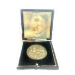 Cased silver 1930 medal weight approx 33g