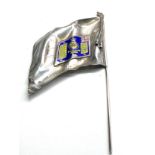 Rare large silver & enamel military flag the black watch by w.thornhill & co bond st measures approx