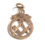 9ct gold masonic pendant 2.5g