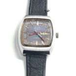 Vintage Avia daytyme 25 Jewels 1970s gents automatic wrist watch s/steel case in working order but