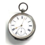 Antique silver open face pocket watch watch not ticking no warranty given