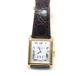 18ct gold gents Dreyfuss & Co wristwatch the watch is ticking but no warranty given