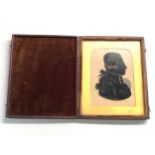 Antique silhouette in case 19th century