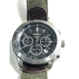 Gents Seiko chronograph 100m 6t63-00e0 quartz untested no warranty given