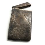 Antique silver card case Sheffield silver hallmarks