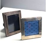 2 silver picture frames 1 is links of london measure approx 10cm by 10 cm
