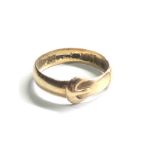 9ct gold vintage buckle ring (3.7g)